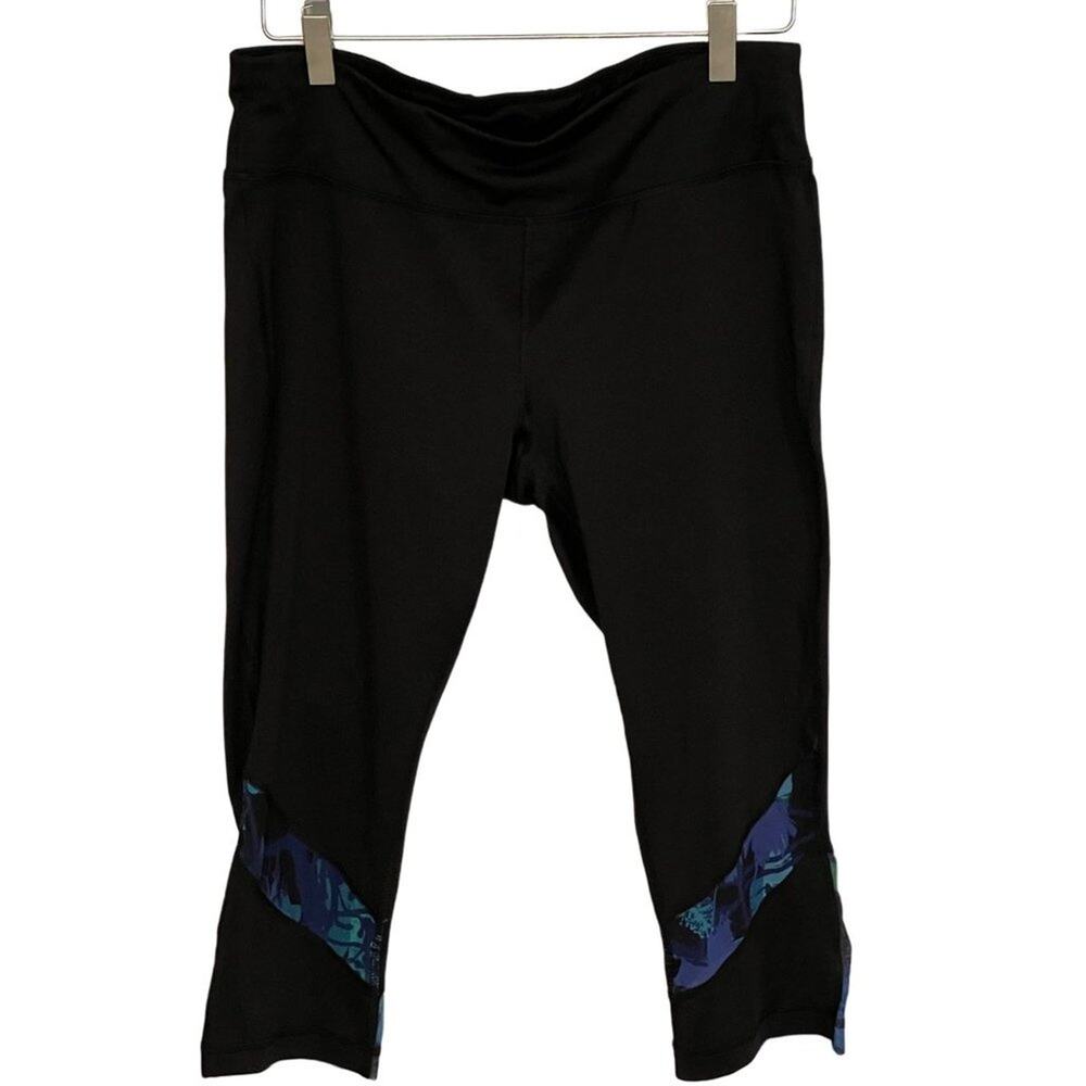 Athletic Works Black Capri Stretch Workout Dri-Works Size M(8-10) RN #64759